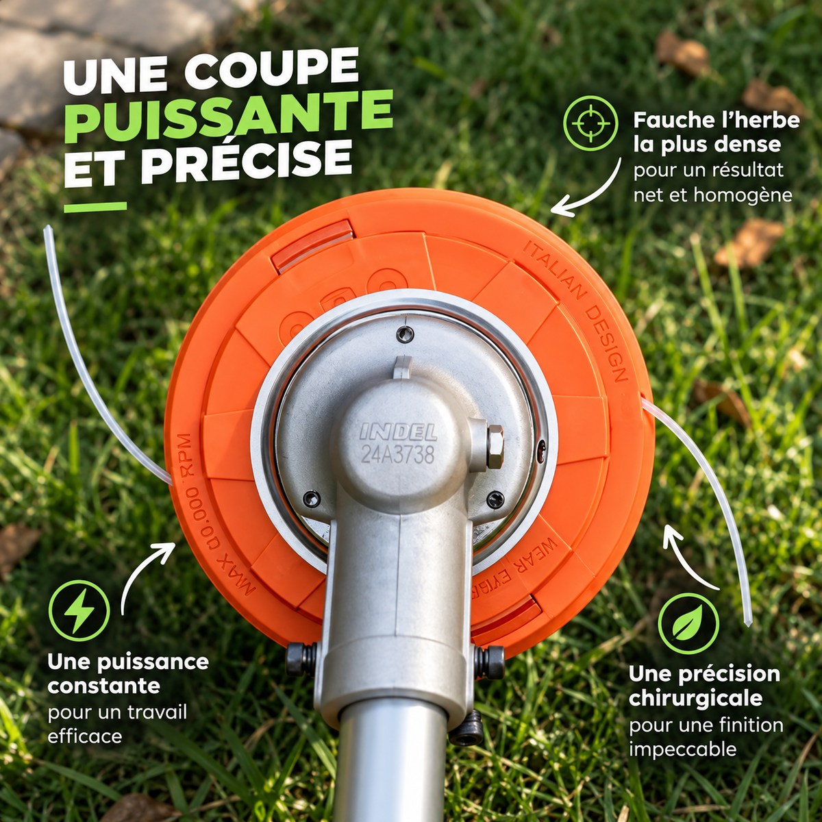 Tête de Débroussailleuse en Acier – Lame Rotative pour Herbes Hautes, Broussailles et Entretien du Jardin