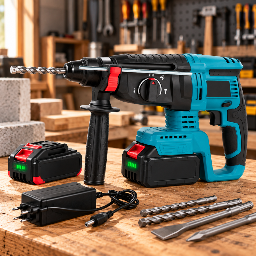Perforateur Burineur Sans Fil 18V Brushless SDS Plus – 4 Modes, 4500 tr/min, Perçage jusqu’à 26 mm