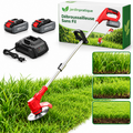 Débroussailleuse Sans Fil 850W – 21V, 2 Batteries, 3 Lames, Télescopique, Coupe-Herbe Jardin
