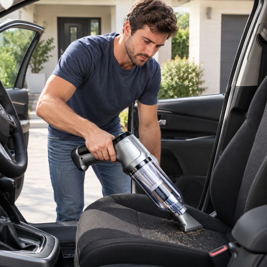 Aspirateur Voiture Sans Fil 3 en 1 Brushless 15000 Pa avec Embouts