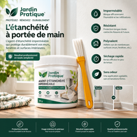 Gel d’étanchéité transparent anti-infiltration 50 g avec pinceau – Réparation fissures et joints