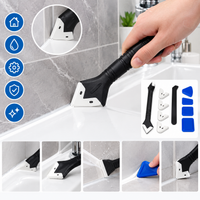Outil 9 en 1 pour joints silicone – Lisseur et grattoir pour finition