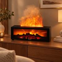 Diffuseur d’Arômes Effet Cheminée 3D 280 ml – Brume Ultrasonique, LED 7 Couleurs & Arrêt Automatique