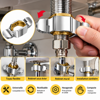 Clé de Serrage Amovible pour Raccords de Plomberie – Acier Inoxydable – Outil Compact pour Tuyaux et Flexibles