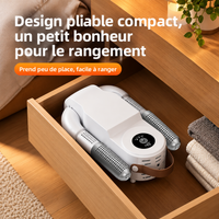 Sèche-Chaussures Électrique Pliable 130W avec Écran Tactile, Air Chaud 360°, Minuterie 180 min et Chauffage PTC