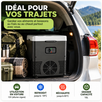 Glacière Électrique Portable 10 L – Chaud/Froid pour Voiture, Camping & Maison