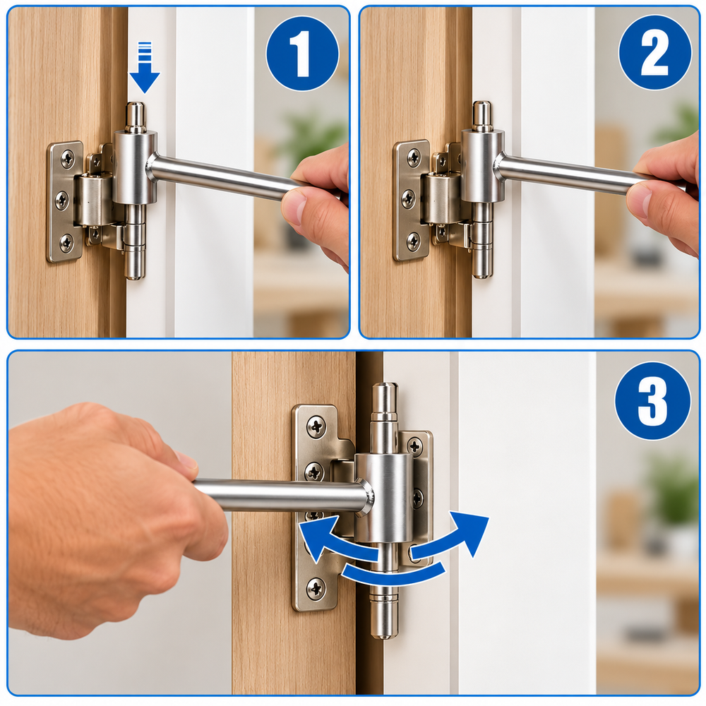 Clé de Réglage Double Tête pour Charnières de Porte – Outil d’Alignement