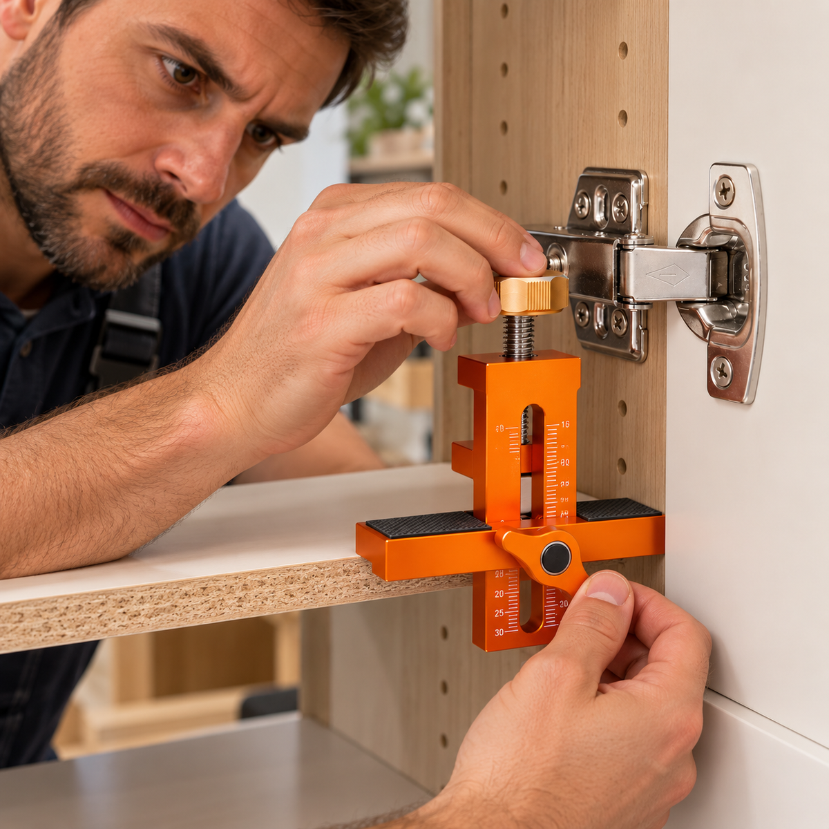 Gabarit d’Installation 2-en-1 pour Porte d’Armoire – Guides de Perçage 6/8/10 mm