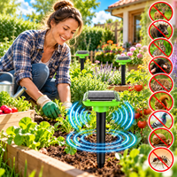 Répulsif Solaire à Ultrasons et Vibrations pour Taupes, Rongeurs et Serpents – Piquet Anti-Nuisibles IP66