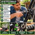 Multi-Outil 16-en-1 avec Clés Allen, Douilles et Tournevis – Kit de Réparation Compact Vélo & Bricolage