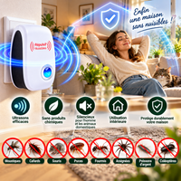 Répulsif à Ultrasons Anti-Nuisibles pour Maison – Souris, Cafards, Moustiques et Insectes – Usage Intérieur 100–240 V