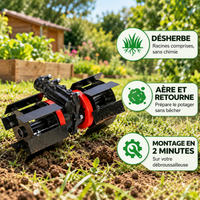 Roue de Désherbage en Acier pour Débroussailleuse – Accessoire Rotatif pour Mauvaises Herbes et Entretien du Sol