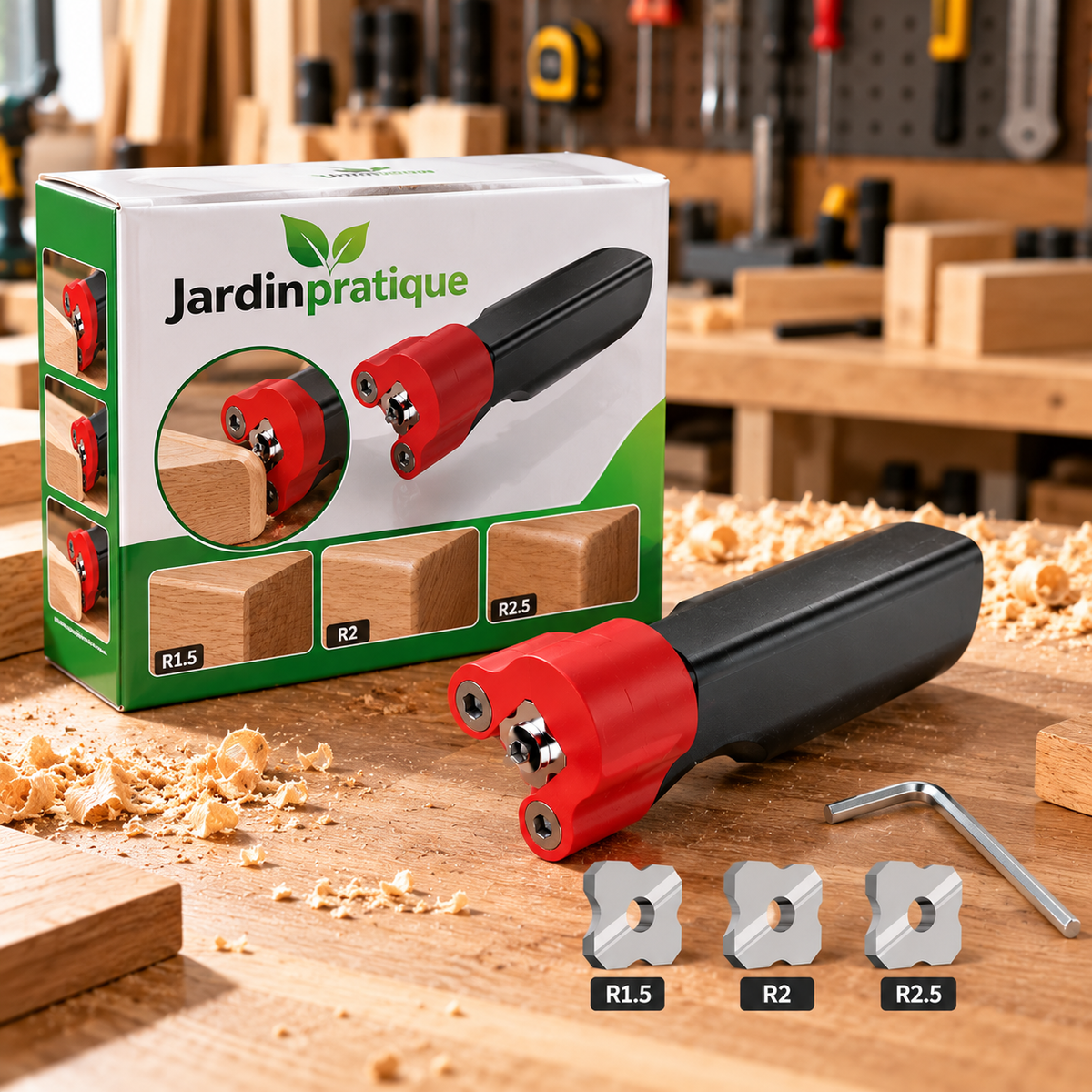 Raboteuse de Chant Manuelle pour Bois – Outil de Chanfreinage et Finition des Arêtes R1 à R2.5