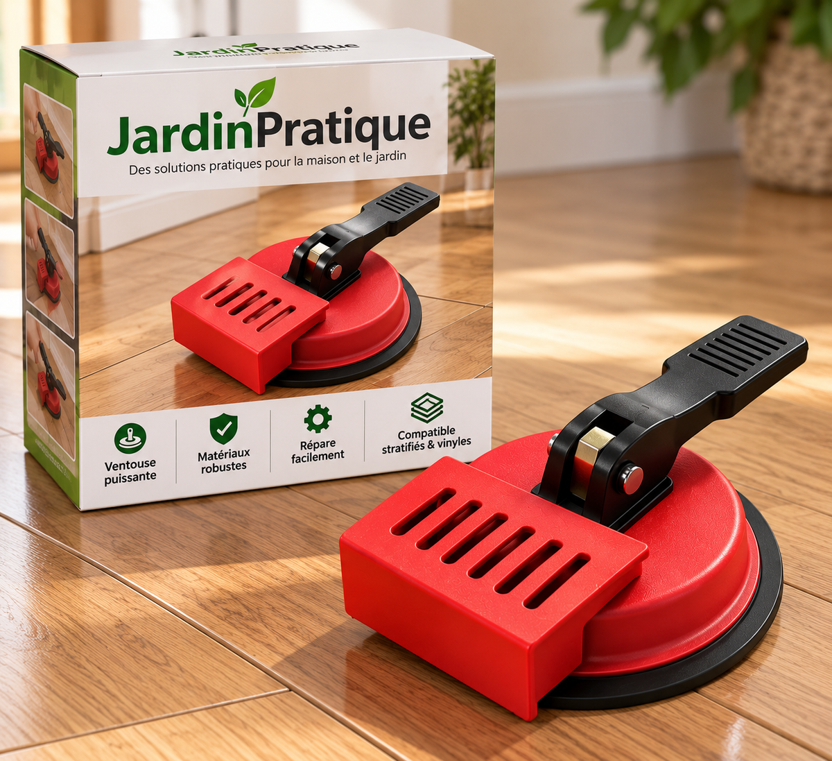 Outil de Réparation pour Parquet Stratifié avec Ventouse – Rapproche Joints et Lames de Sol