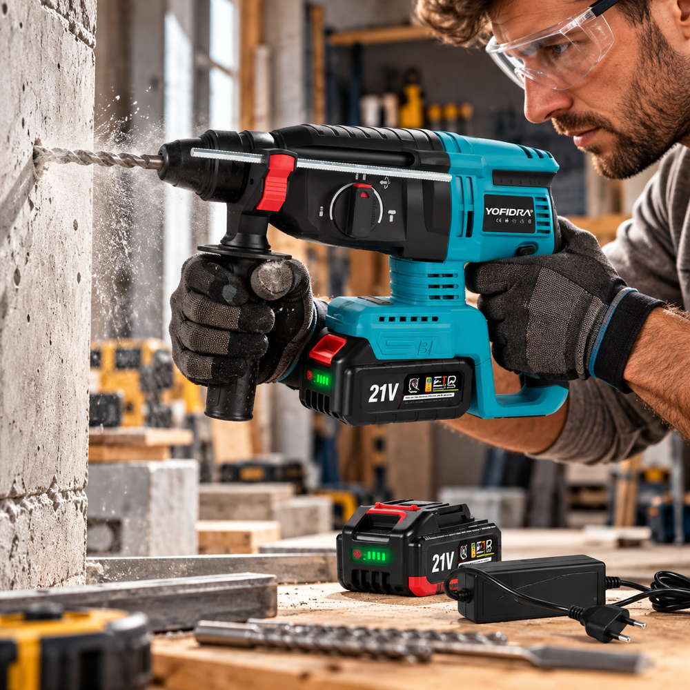 Perforateur Burineur Sans Fil 18V Brushless SDS Plus – 4 Modes, 4500 tr/min, Perçage jusqu’à 26 mm