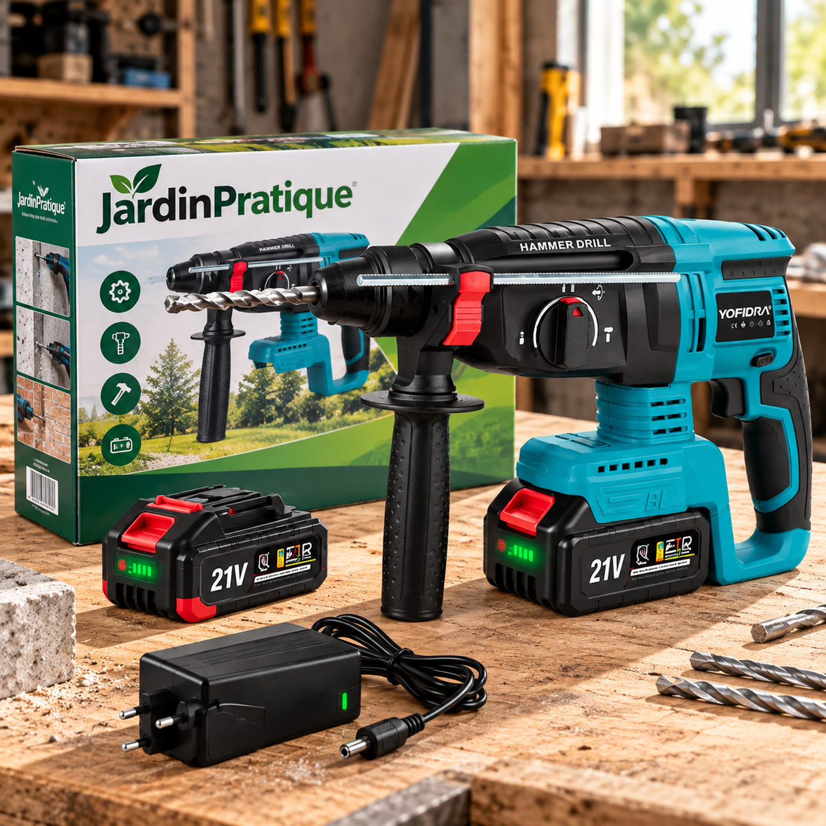 Perforateur Burineur Sans Fil 18V Brushless SDS Plus – 4 Modes, 4500 tr/min, Perçage jusqu’à 26 mm