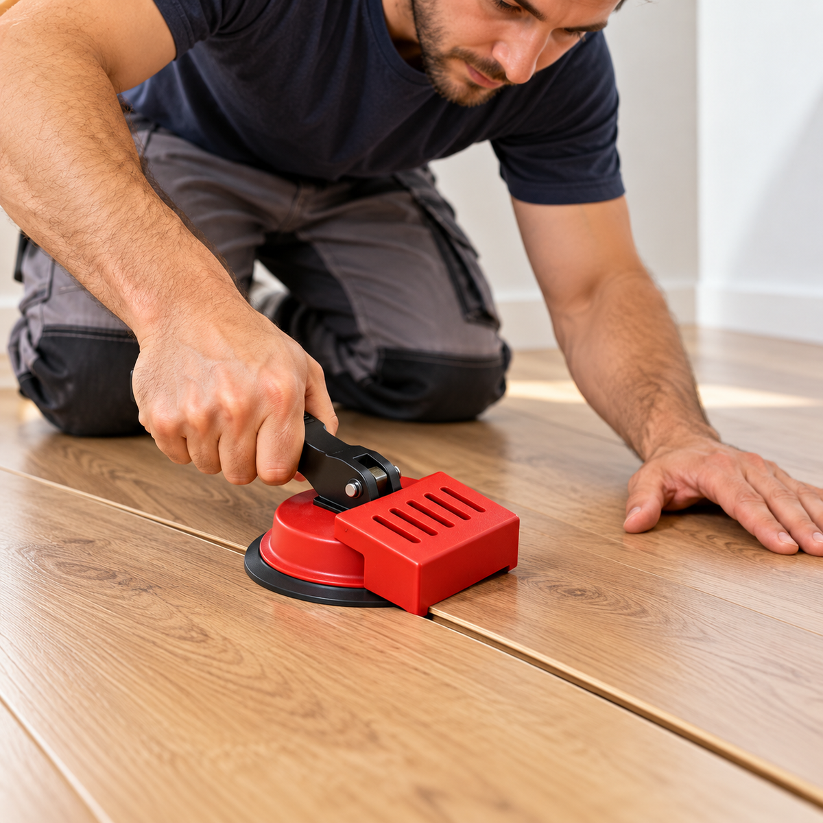 Outil de Réparation pour Parquet Stratifié avec Ventouse – Rapproche Joints et Lames de Sol