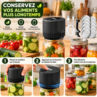 Scelleuse Sous Vide Électrique pour Bocaux Mason – 2 Formats Rechargeable