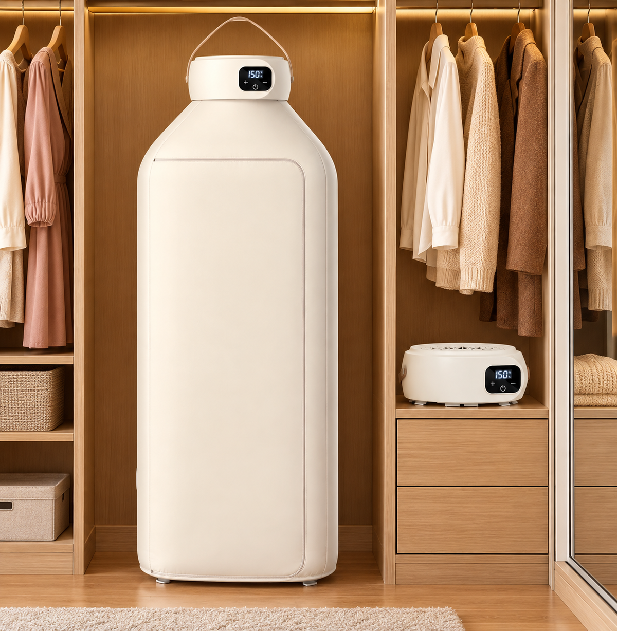 Sèche-linge Portable – Séchage Rapide, Grande Capacité 20 Vêtements, Minuterie Programmable et Fonctionnement Silencieux