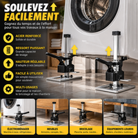 Cric à Bras de Levage 240 kg – Réglable 23 cm, Acier Renforcé & Base Antidérapante