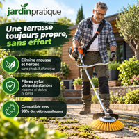 Brosse en Nylon pour Débroussailleuse – Nettoyage des Joints, Pavés et Bordures